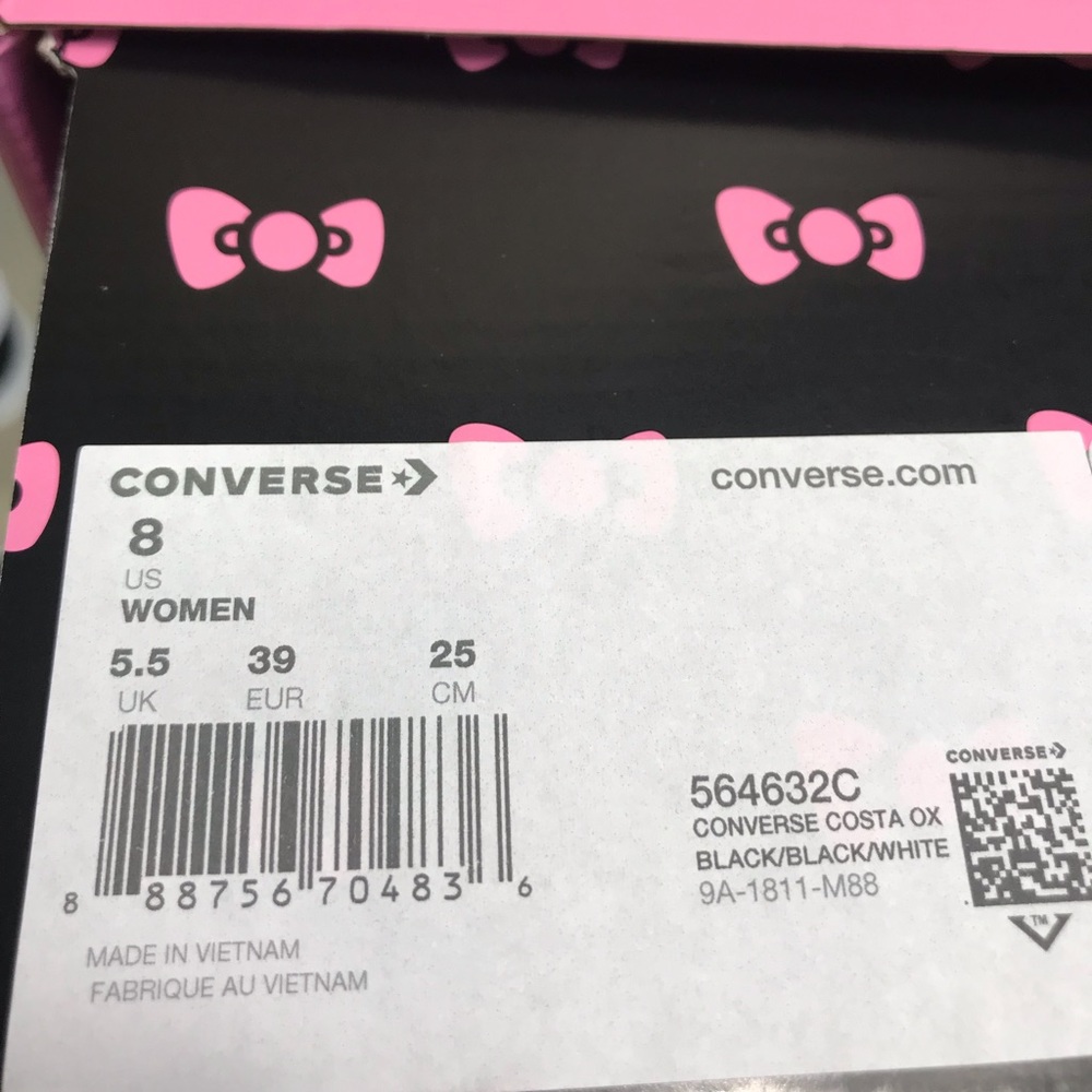 Conv&Hello Kitty Costa Low Top Black Canvas W - Picture 8 of 8